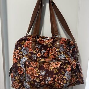 Madden Girl Floral Burgundy WeekenderTravel Bag